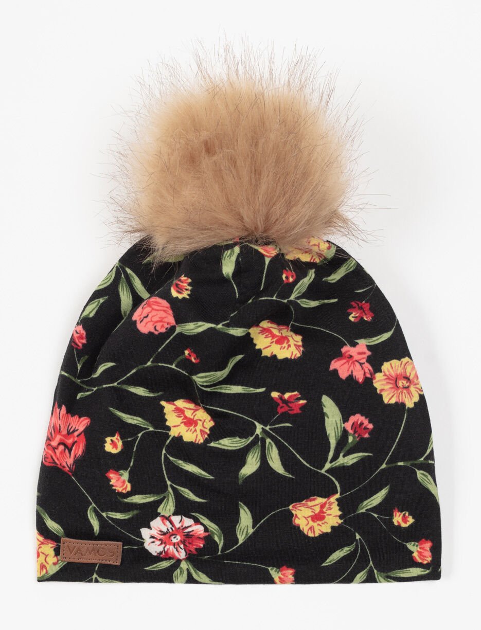 Tuque &agrave; pompon avec motifs - enfant