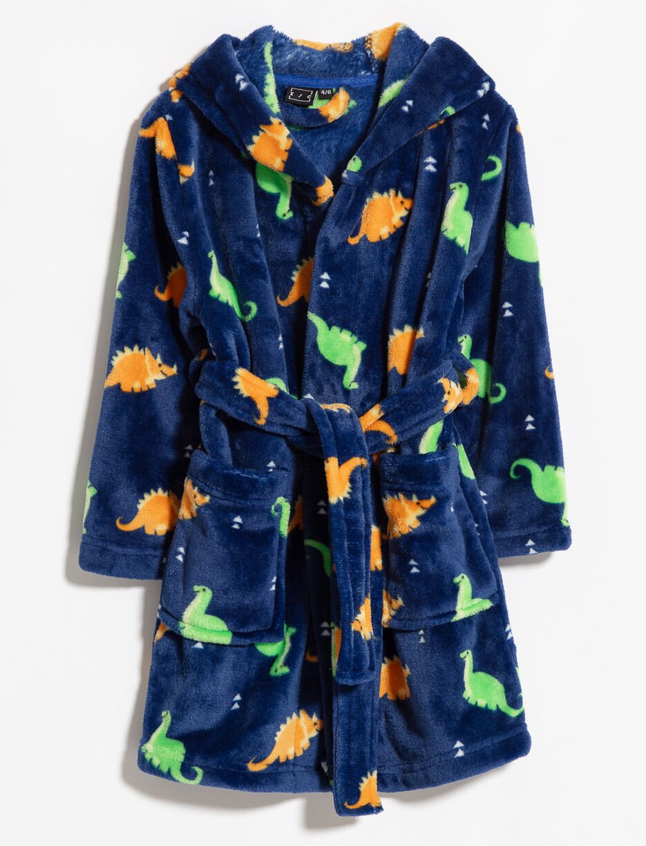 Robe de chambre en peluche à motif