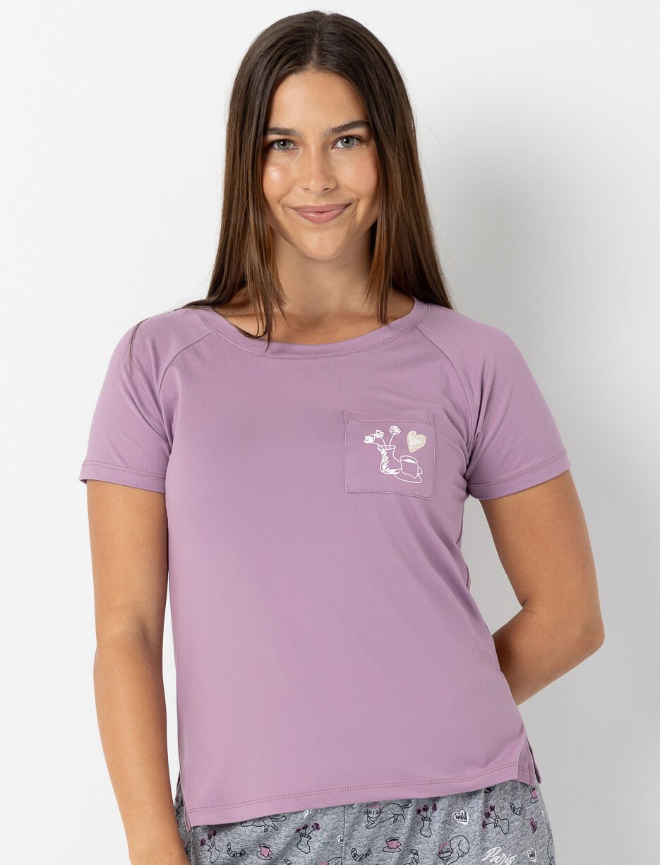 Printed Pocket PJ T-shirt