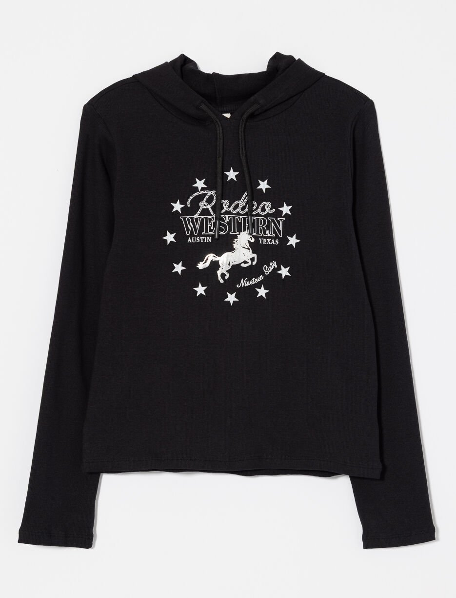 Chandail à capuchon imprimé