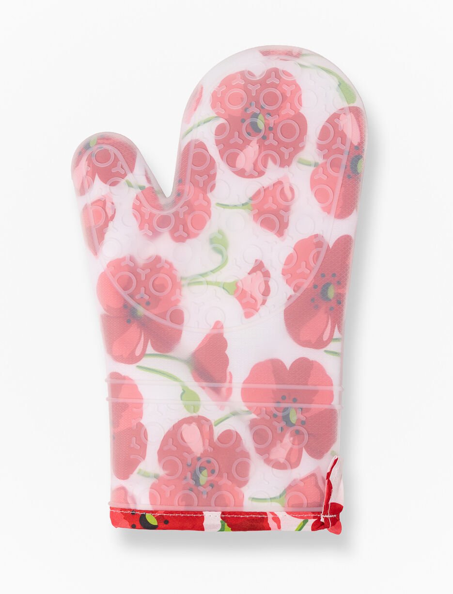 Mitaine de four en silicone à imprimé fleurs