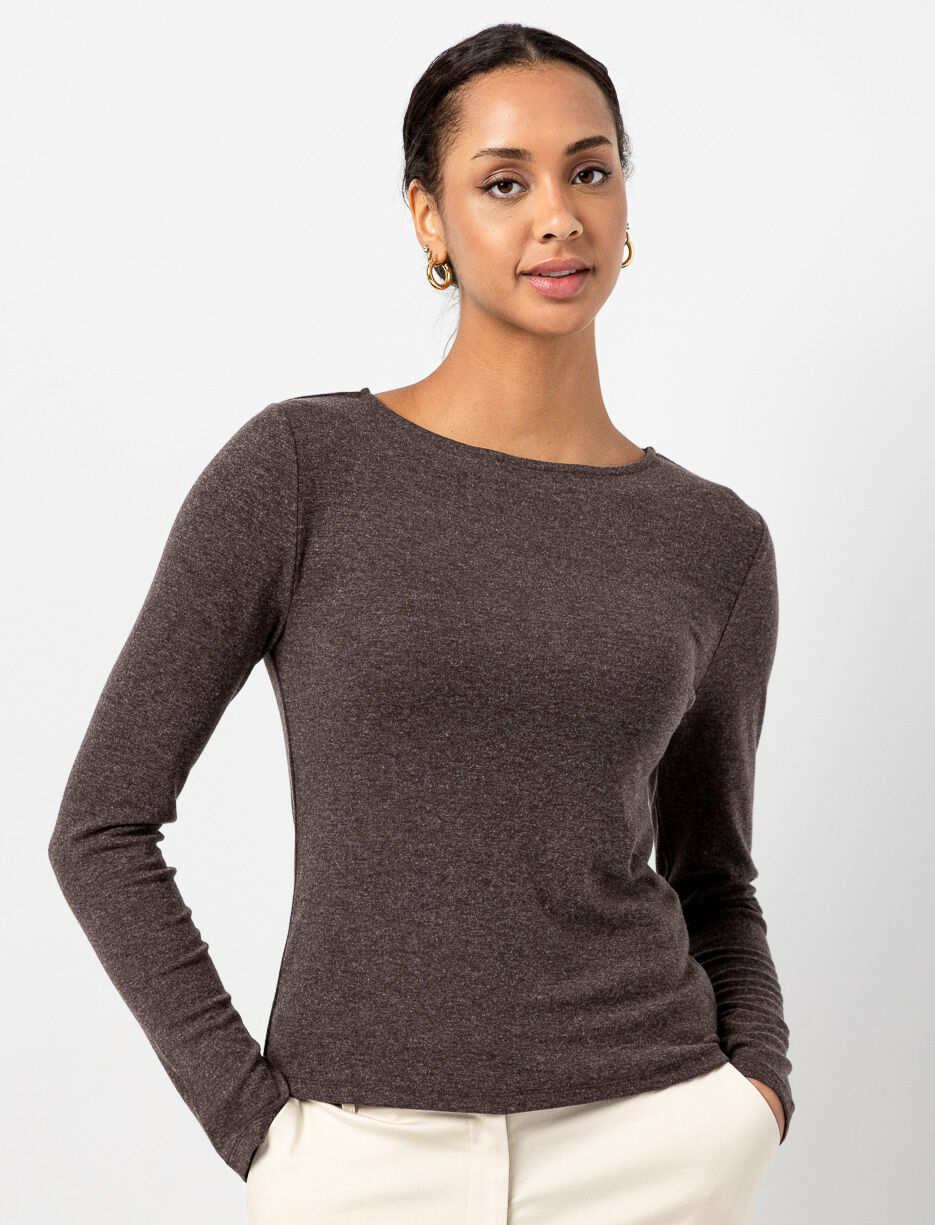 T-shirt ajusté à col rond