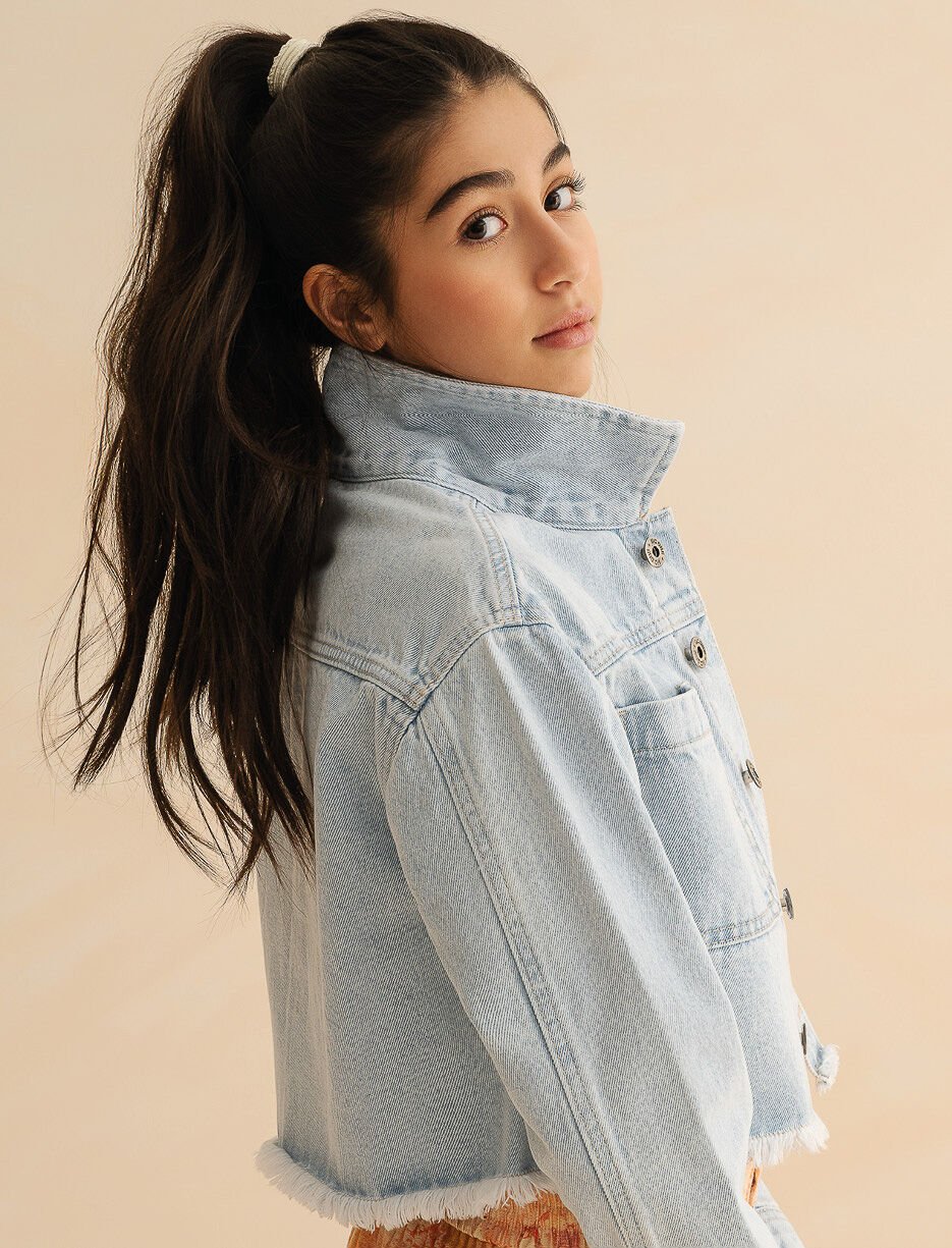 Veste courte en denim