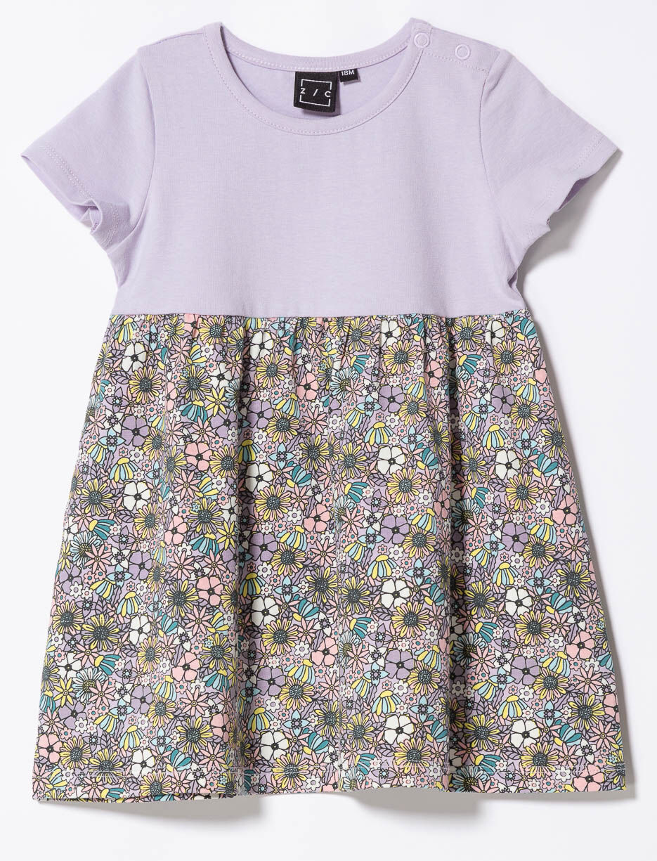 Robe &agrave; jupe imprim&eacute;e