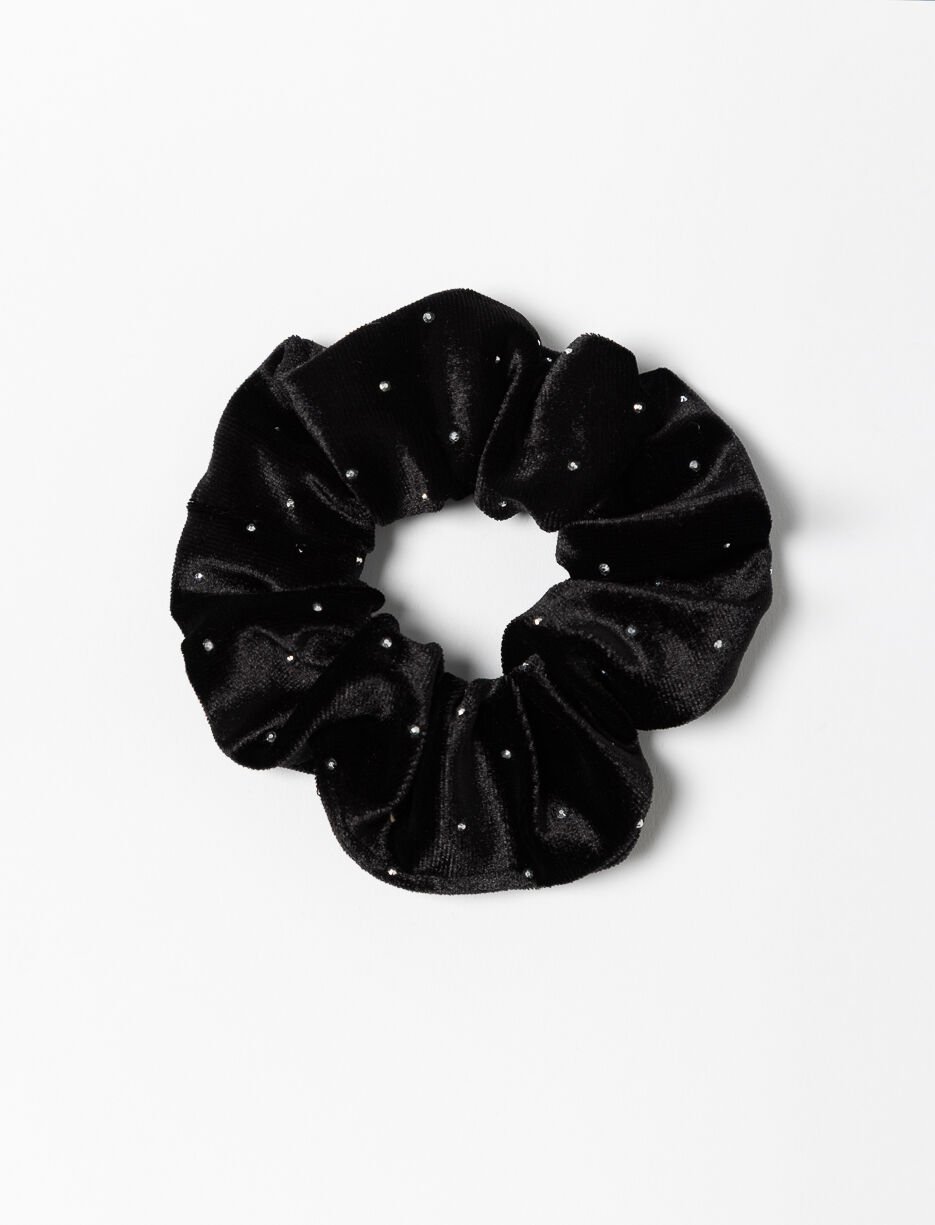 Velvet Rhinestone Scrunchie