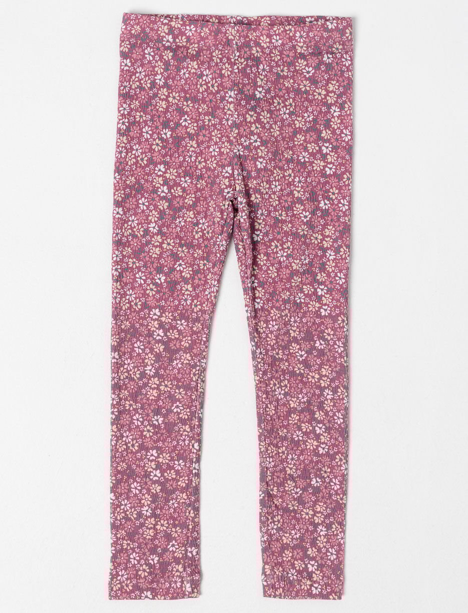 Legging texturé fleuri - bébé fille