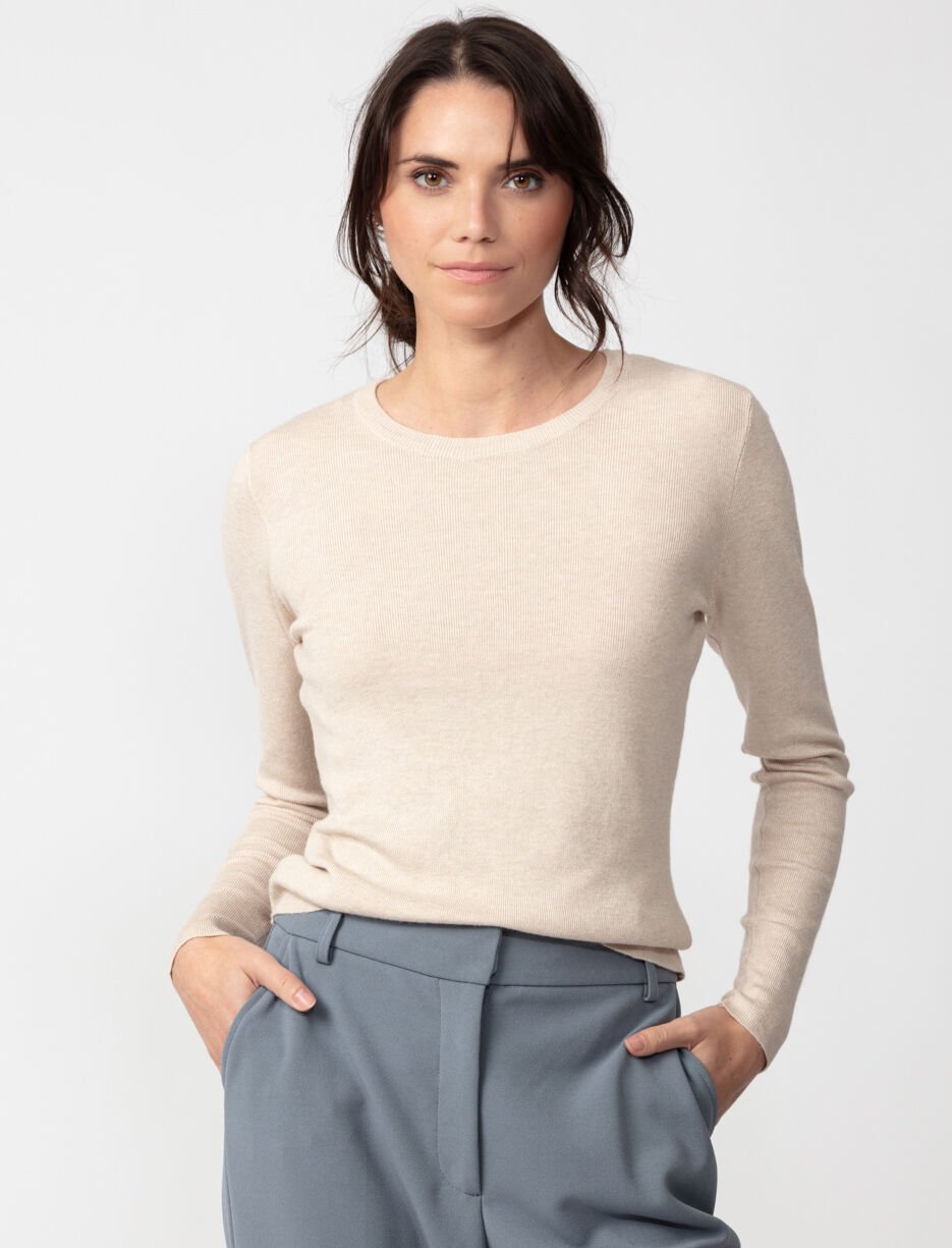 Chandail de tricot &agrave; col rond