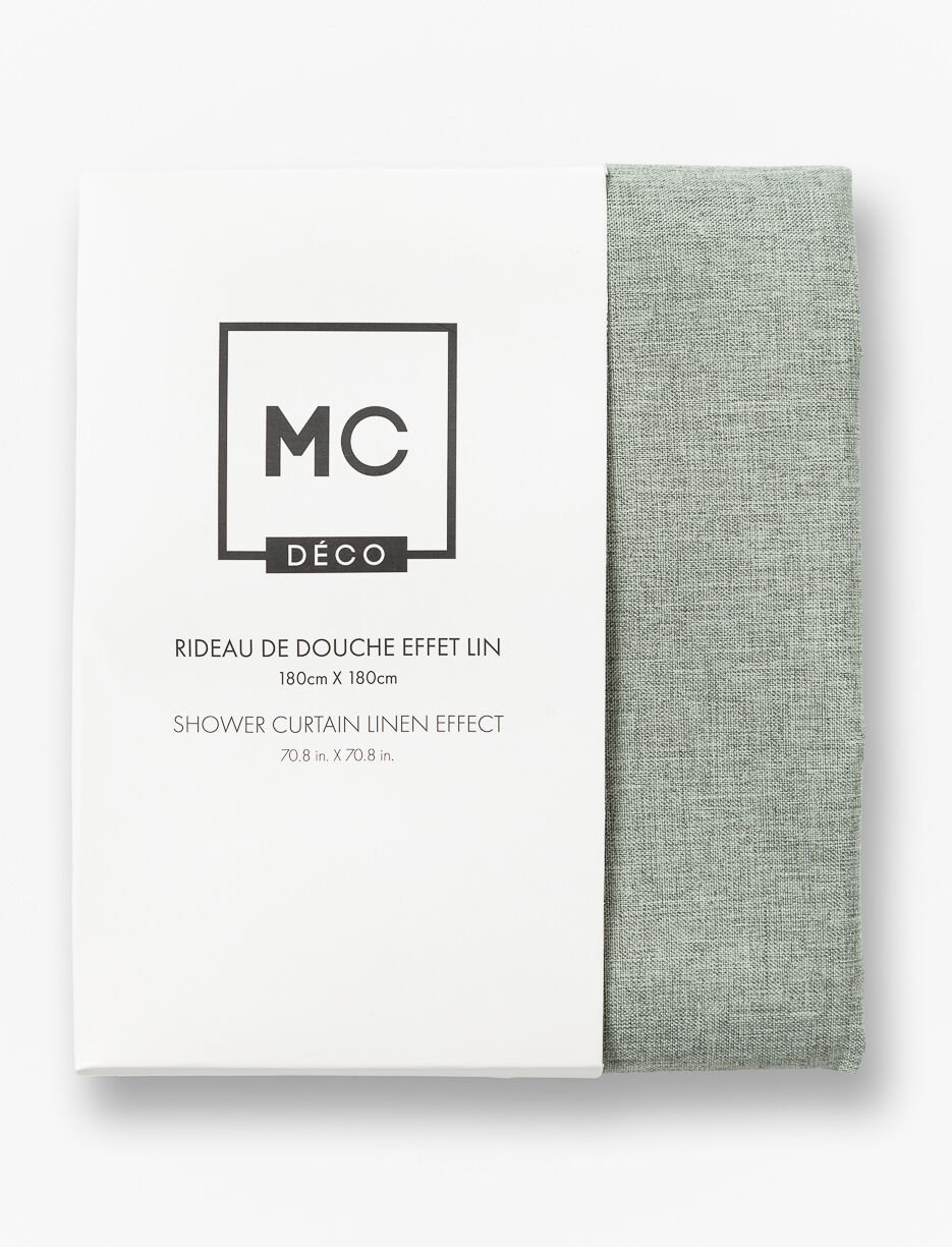 Rideau de douche effet lin