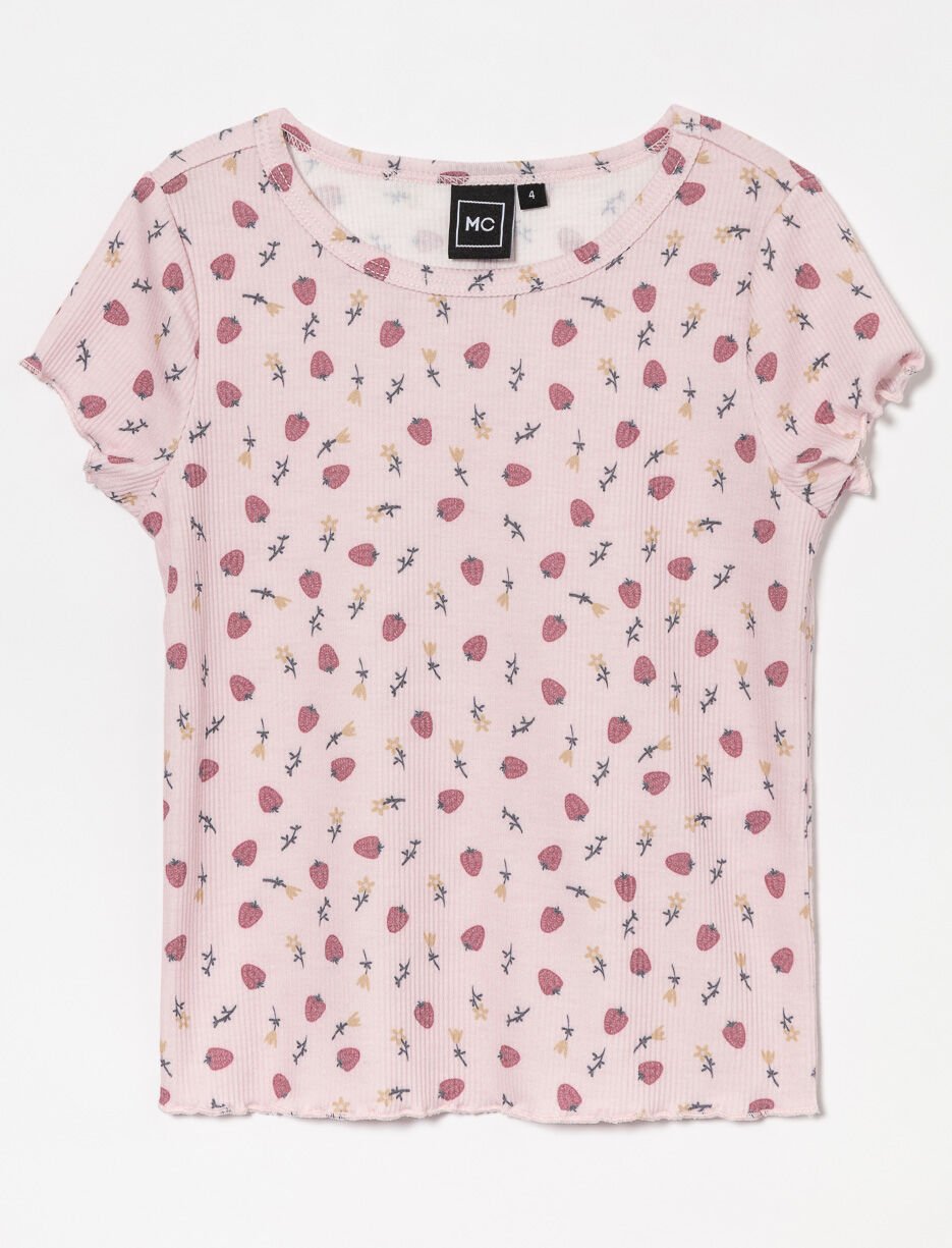 Ribbed Printed T-shirt