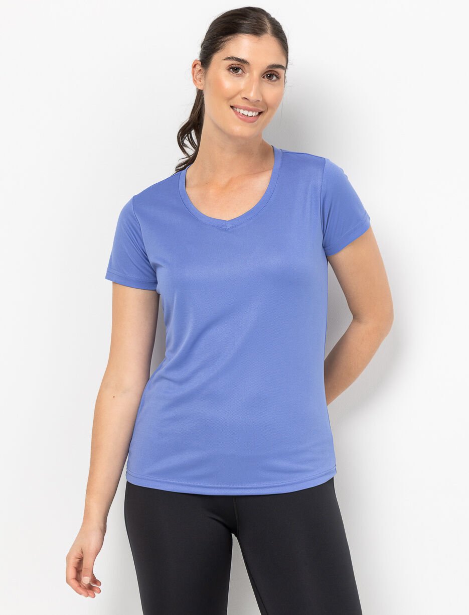 T-shirt de sport à col en V