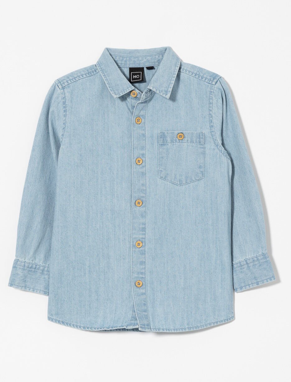 Chemise à manches longues en chambray - petit garçon
