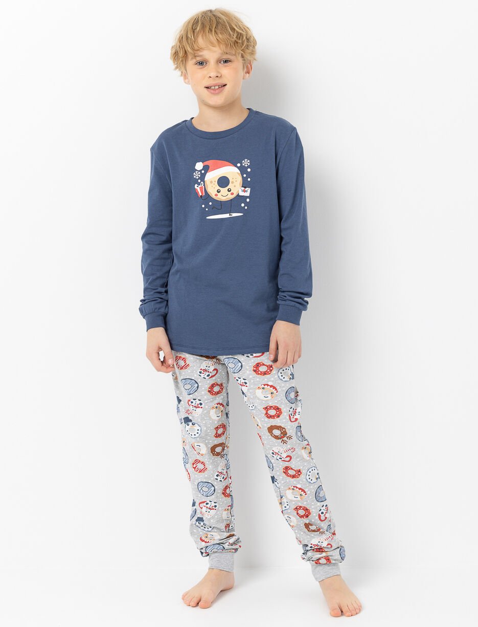 2-piece Christmas Print PJ Set