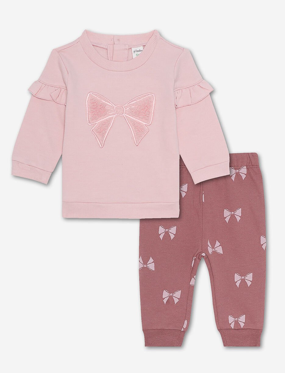 Ens. 2 pièces chandail à volants et legging