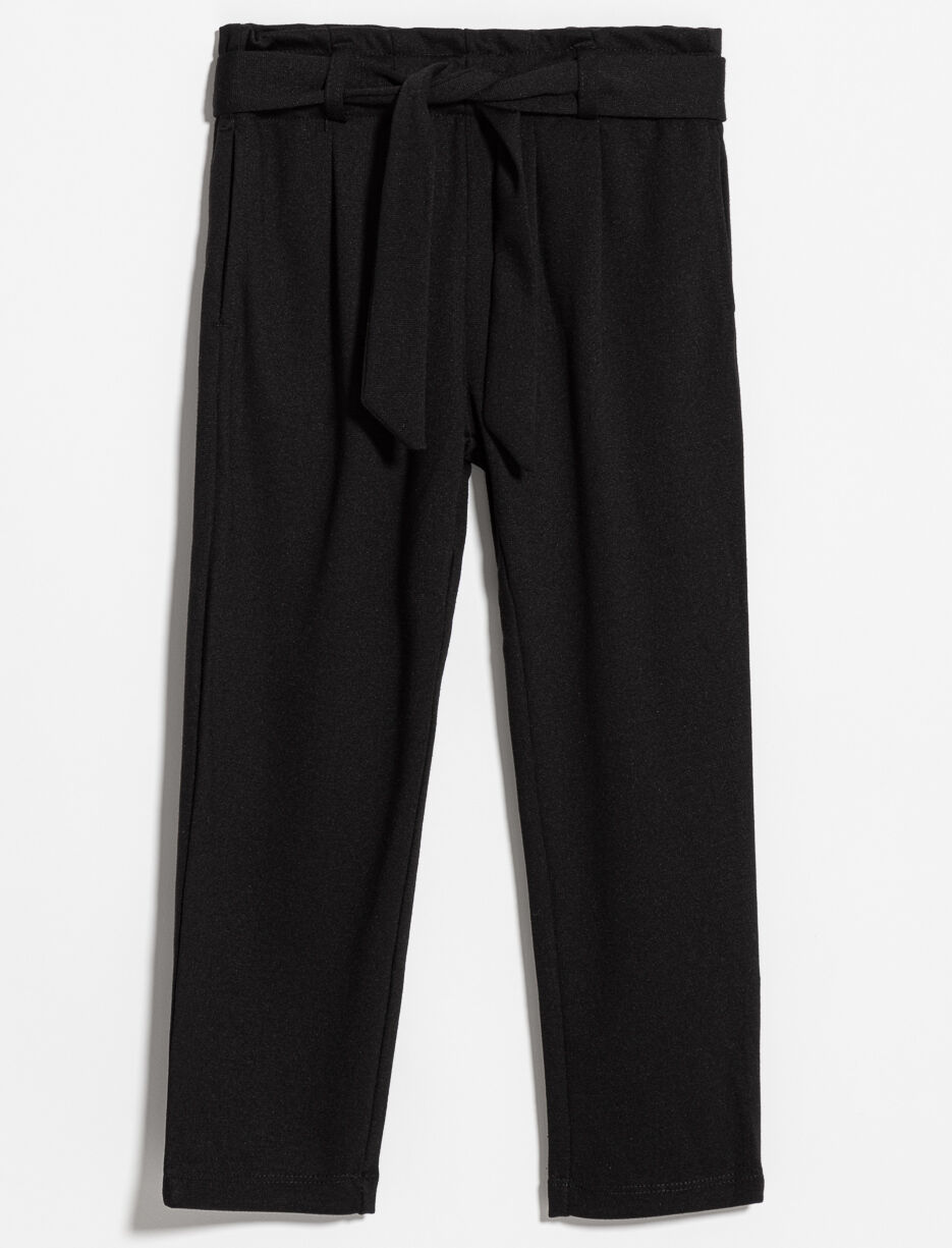 Straight-leg Pants with Belt