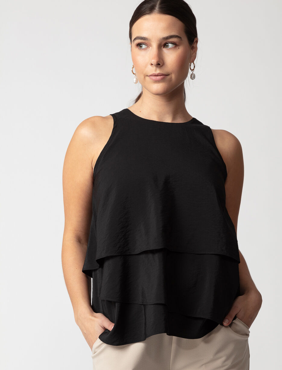 Camisole sans manches à volants