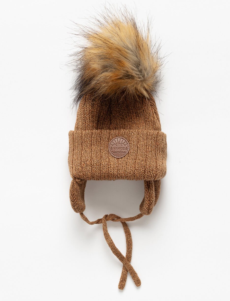 Tuque à revers et pompon - bébé