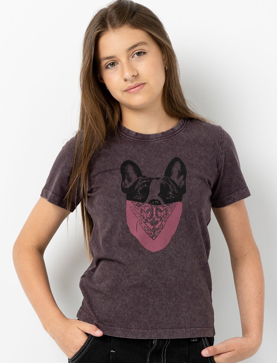 T-shirt à imprimé chien