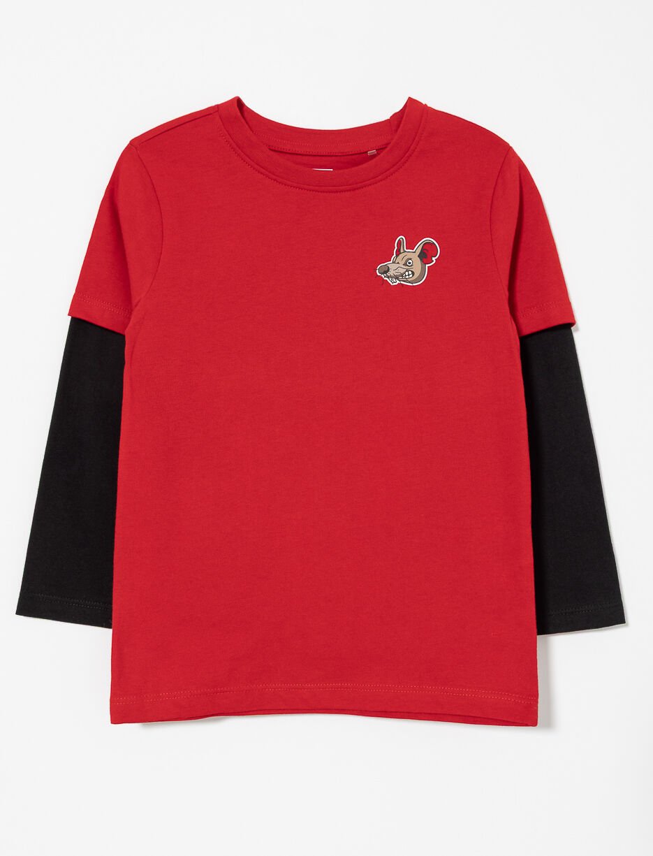 T-shirt imprimé au dos en coton bio - petit garçon