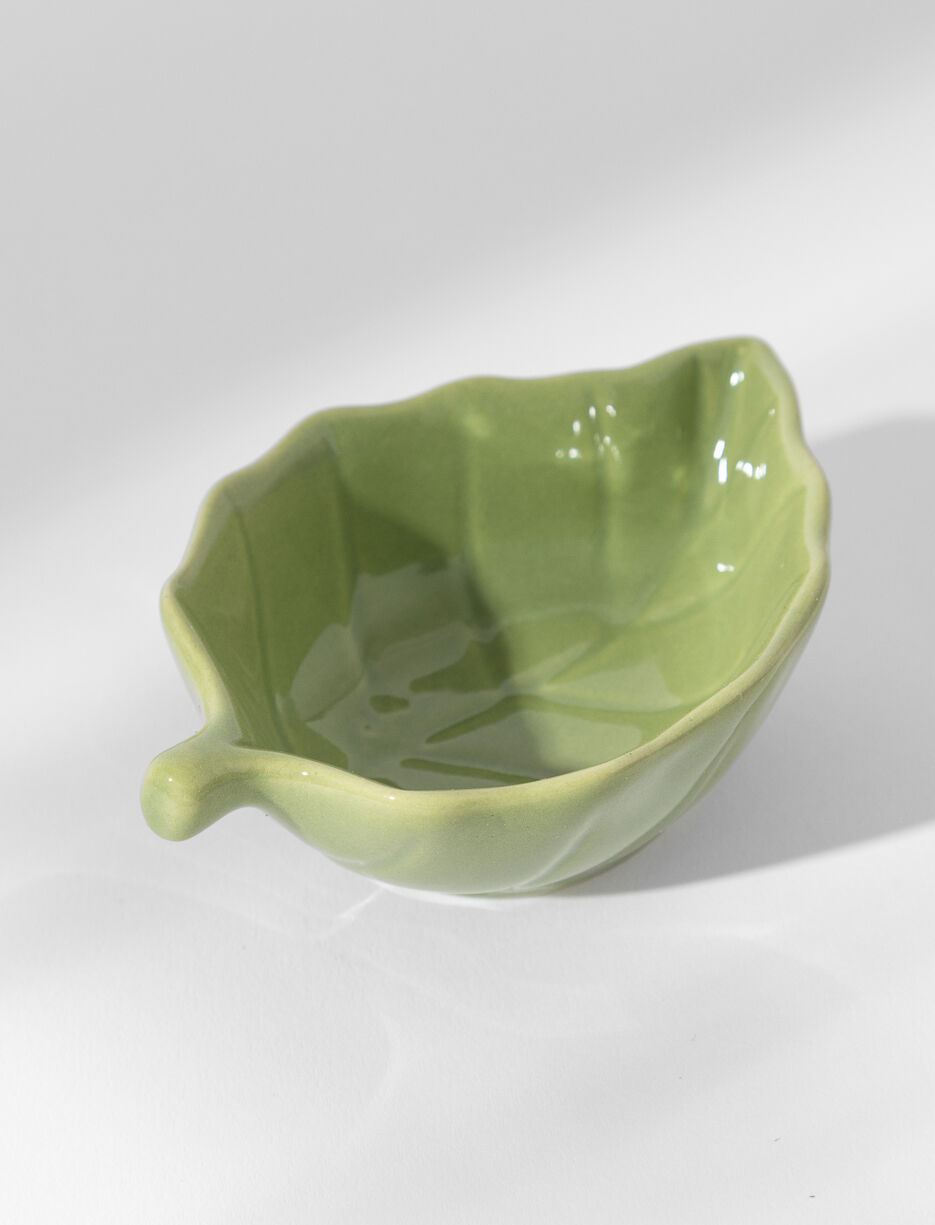 Bol à trempette en forme de feuille