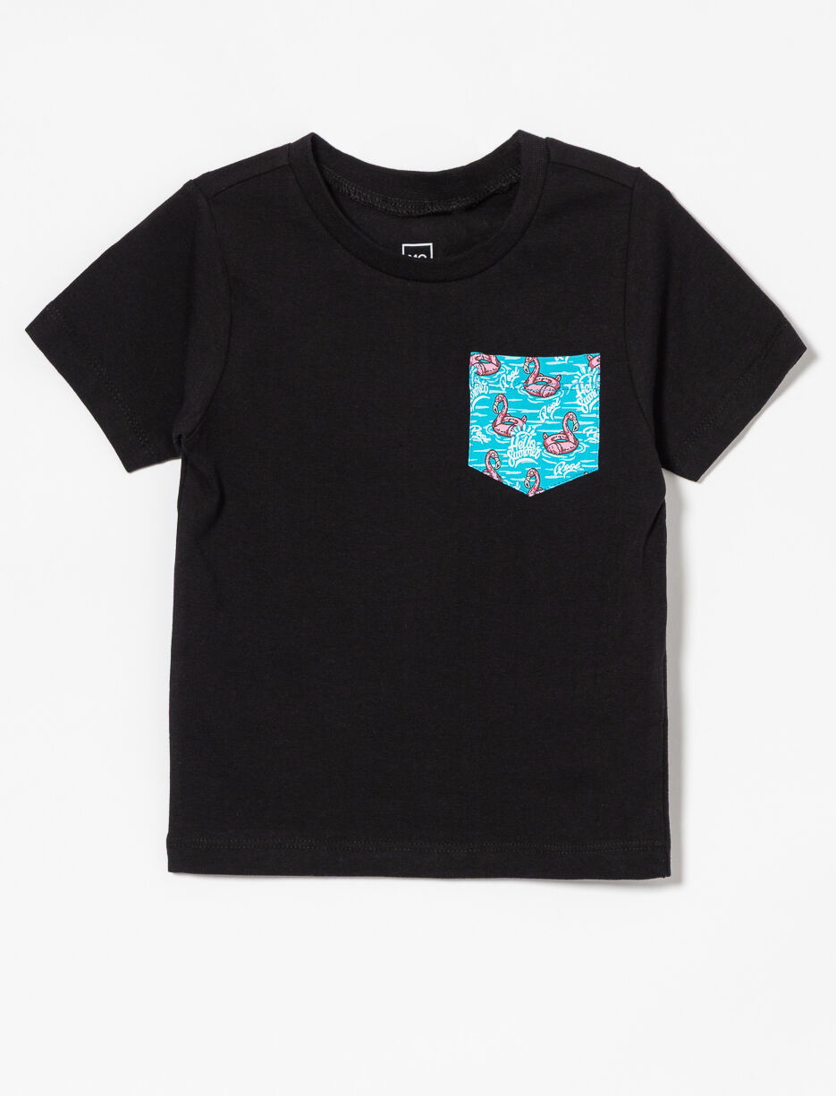 T-shirt uni à poche imprimée - bébé garçon