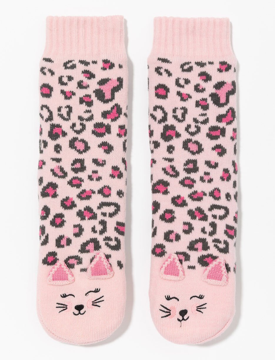 Leopard Print Slipper Socks