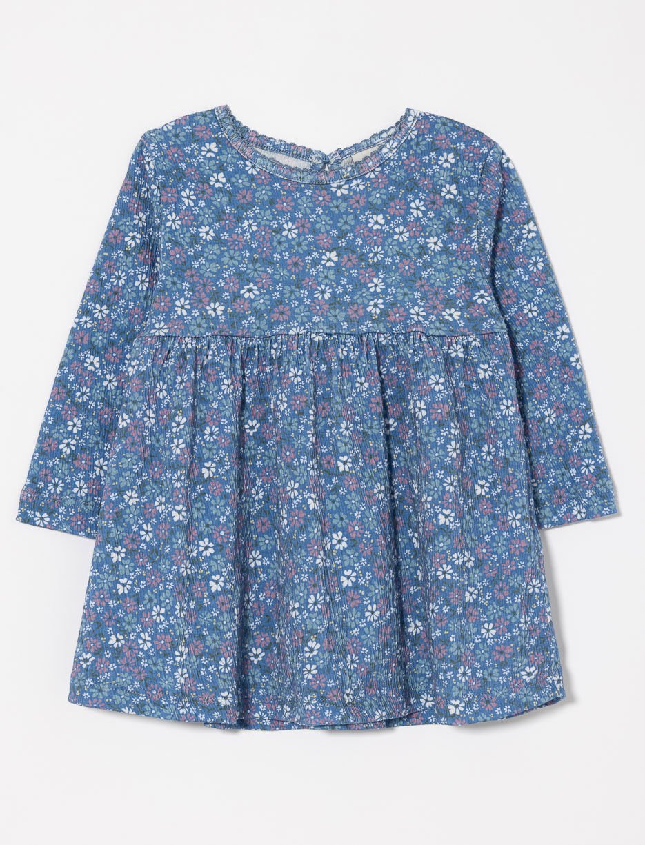Robe fleurie texturée - bébé fille