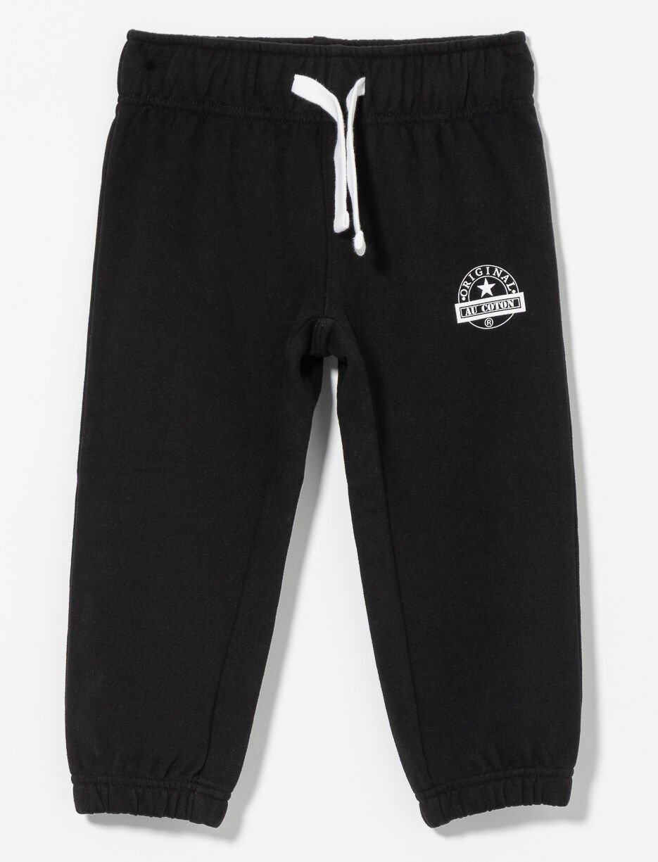 Pantalon ouaté imprimé à taille élastique - petit garçon