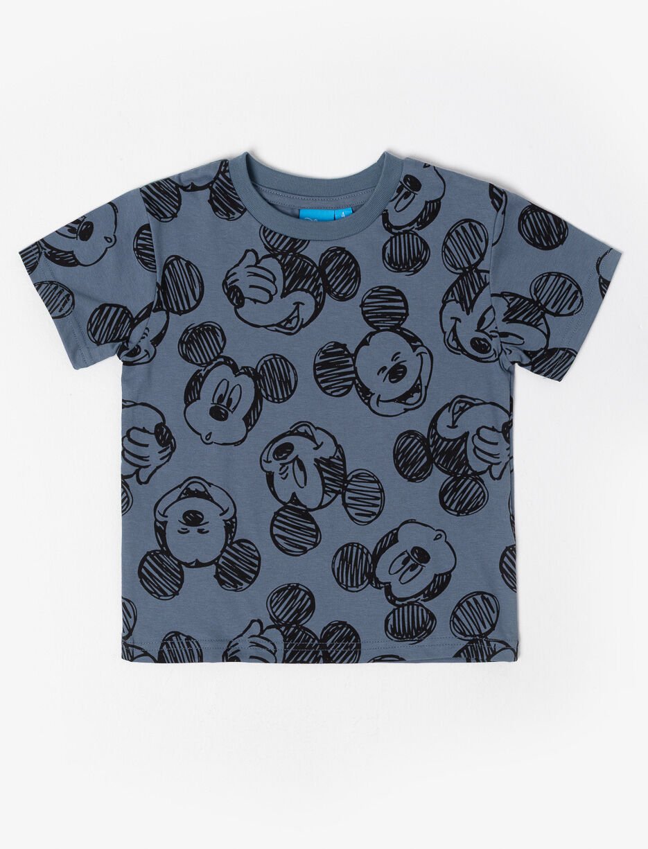 Printed Crew-neck T-shirt - Mickey Mouse