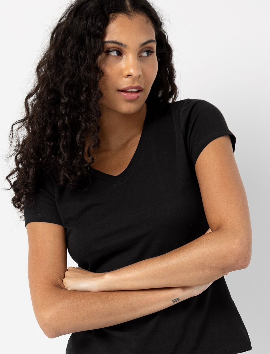 Organic Cotton Basic V-Neck T-Shirt