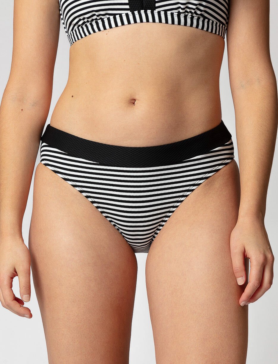 Bas de bikini à rayures