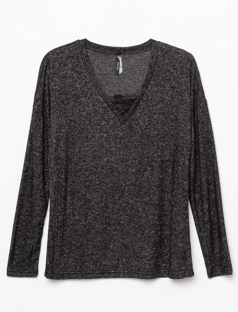 Lace neck sweater outlet