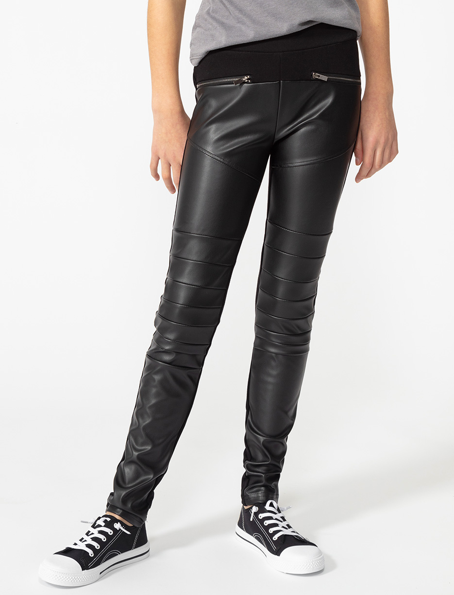 Legging simili cuir fillette sale